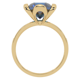 Gold ring with London Blue Topaz - Blue Glow
