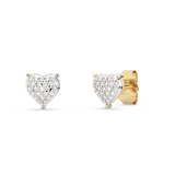 Kolczyki Sztyfty Brylantowe Serca