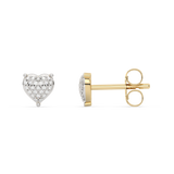 Kolczyki Sztyfty Brylantowe Serca