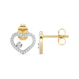 Lśniące Kolczyki z Sercem