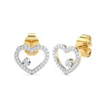 Lśniące Kolczyki z Sercem