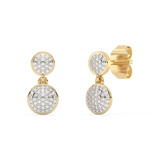 Brylantowe Kolczyki z Podwójnym Kołem