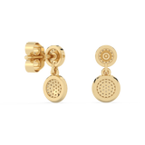 Brylantowe Kolczyki z Podwójnym Kołem