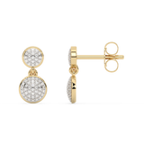 Brylantowe Kolczyki z Podwójnym Kołem