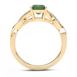 Twisted Emerald Ring