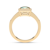 Pierścionek z Akwamarynem i Brylantami