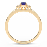 Klasyczny Pierścionek z Niebieskim Szafirem
