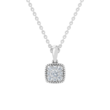 Złota zawieszka z kwadratową brylantową rozetą