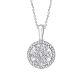 Złota zawieszka z okrągłą brylantową rozetą