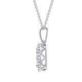 Złota zawieszka z okrągłą brylantową rozetą