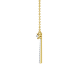 Zlatý náhrdelník s geometrickým přívěskem s brilianty