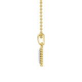 Złota zawieszka z kwadratową brylantową taflą