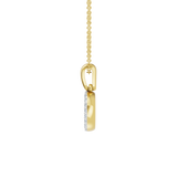 Złota zawieszka z okrągłą rozetą z rubinów i brylantów