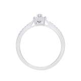 Złoty pierścionek z brylantami o eleganckim ponadczasowym wzorze