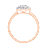 Zlatý prsten s brilianty elegantního kulatého designu