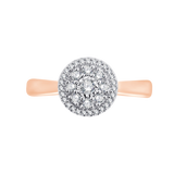 Zlatý prsten s brilianty elegantního kulatého designu