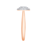 Zlatý prsten s brilianty elegantního kulatého designu