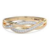 Spleciony Pierścionek z Brylantami