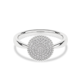 Gold ring with a diamond disc