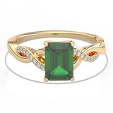 Twisted Emerald Ring