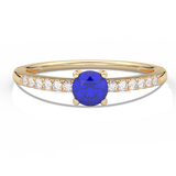 Klasyczny Szafirowy Pierścionek z Brylantami