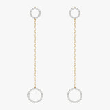 Gold drop earrings with delicate details 