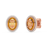 Złote kolczyki z cytrynami i brylantami