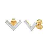 Brylantowe Kolczyki w Kształcie V