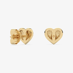 Kolczyki Lśniące Serce - Venetia Jewels - 14K złoto z brylantami