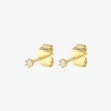 Klasyczne Brylantowe Kolczyki - Venetia Jewels - 14K złoto z brylantami
