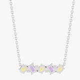 Gold necklace with amethysts, spessartites and diamonds 