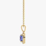 Gold pendant with tanzanite and diamonds