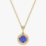 Gold pendant with tanzanite and diamonds