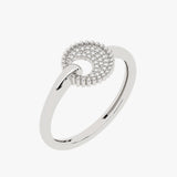 Gold Pave Disc Ring 