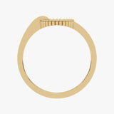 Gold Pave Disc Ring 