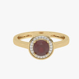 Gold ring with ruby ​​and diamonds VBR-1123007 RB