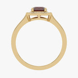 Gold ring with ruby ​​and diamonds VBR-1123007 RB