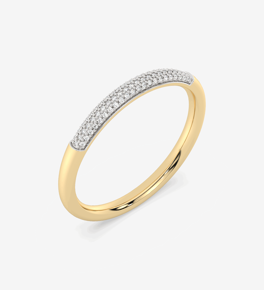 Złota Obrączka z Paskiem Brylantów żółty - Venetia Jewels - 14K złoto z brylantami