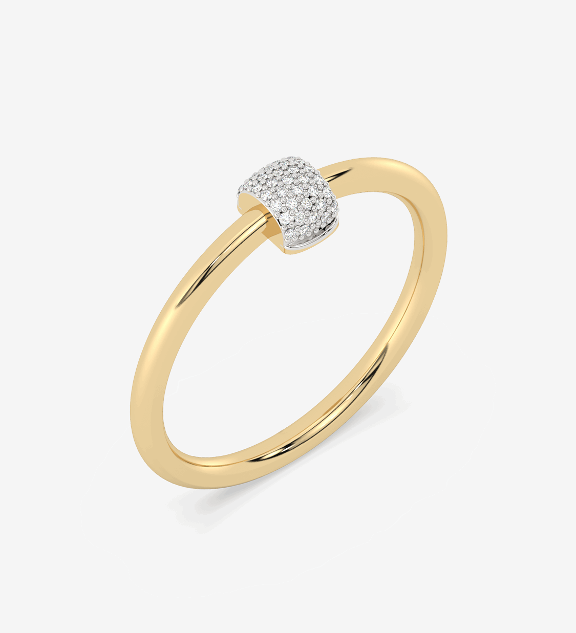 Pierścionek z Brylantami w Centrum żółty - Venetia Jewels - 14K złoto z brylantami