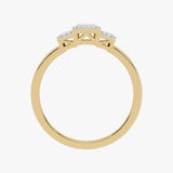 Gold ring with baguette diamonds