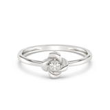 Pierścionek w Kształcie Róży z Brylantami