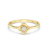 Pierścionek w Kształcie Róży z Brylantami