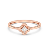 Pierścionek w Kształcie Róży z Brylantami