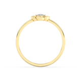 Pierścionek w Kształcie Róży z Brylantami