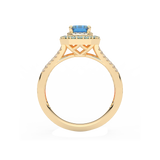 Royal Ring with Blue Topaz and Diamonds