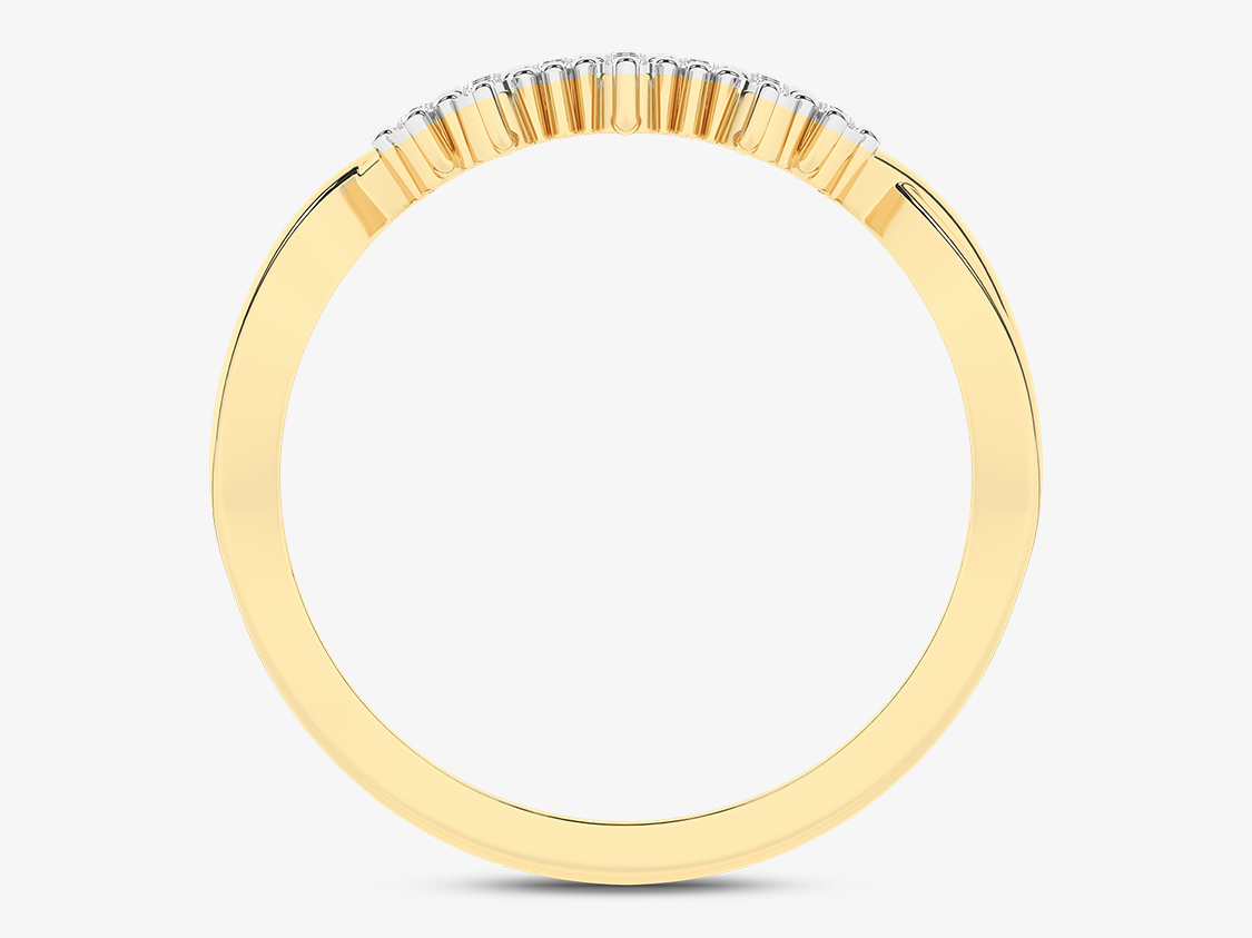Złoty pierścionek designerski z brylantami - Venetia Jewels - 14K złoto z brylantami