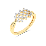Gold designer ring with diamonds 