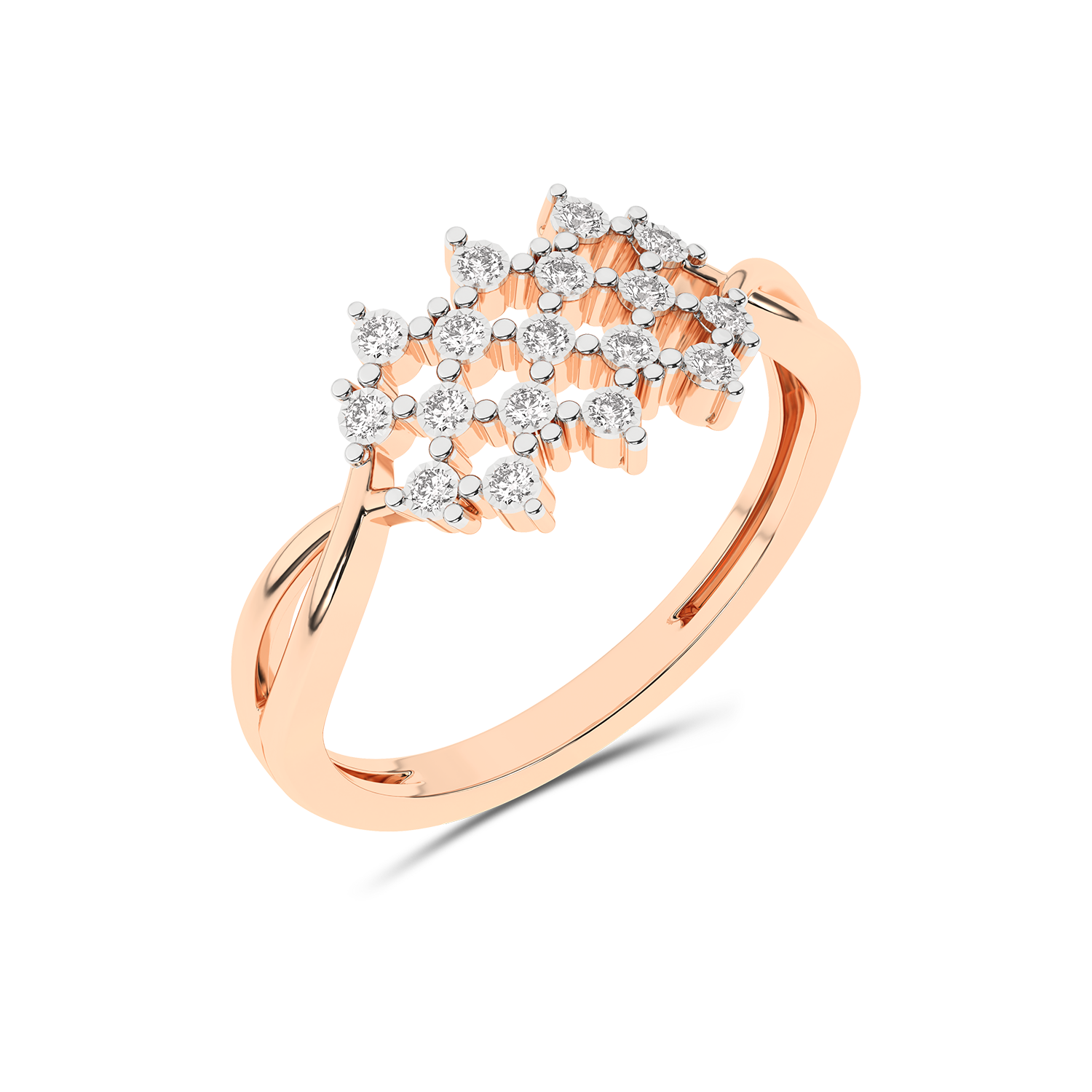 Gold designer ring with diamonds 