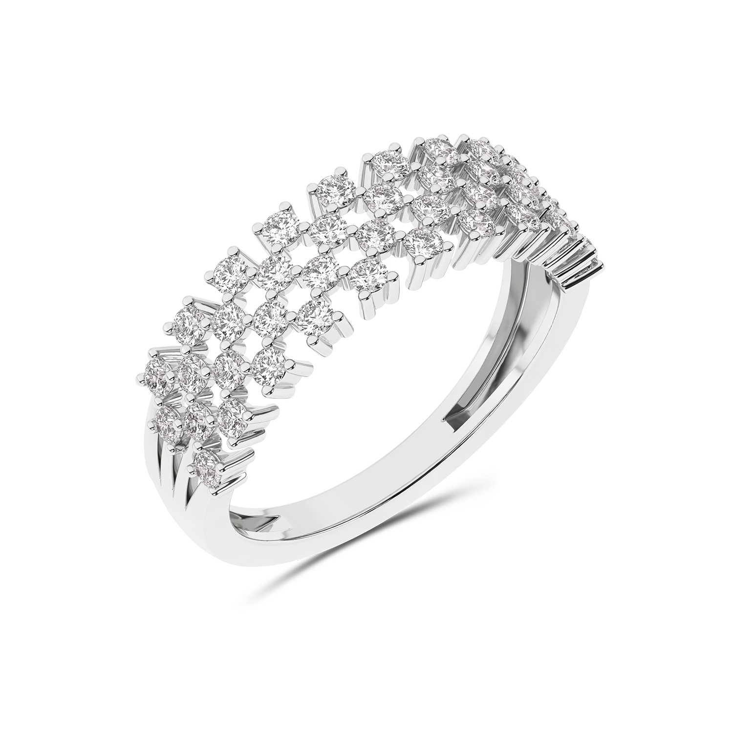 Gold designer signet ring with diamonds