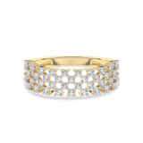 Gold designer signet ring with diamonds - Opportunity Zone 